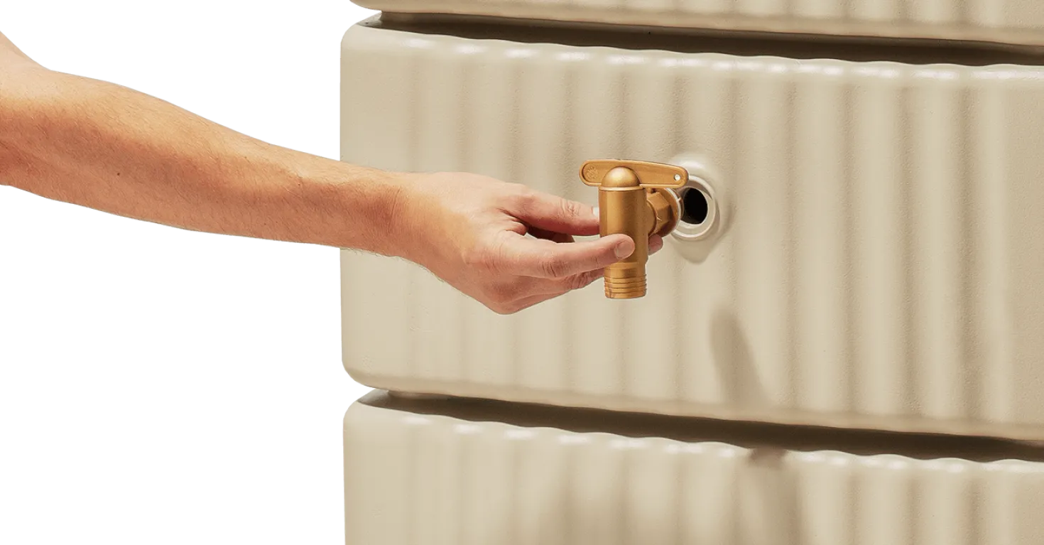 GARANTIA Récupérateur d'eau cuve murale 500L, Slim Sable