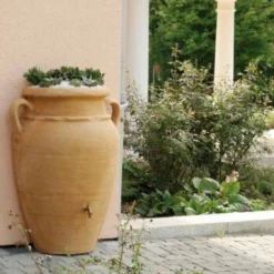 GARANTIA Récupérateur d'eau mural avec bac à fleurs 260L, Antik