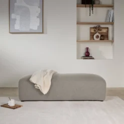 Grand pouf tissu tramé Pavel