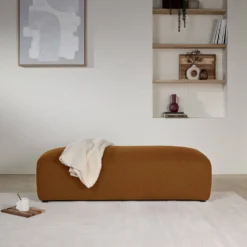 Grand pouf tissu tramé Pavel