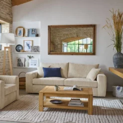 Grand pouf velours côtelé Otto