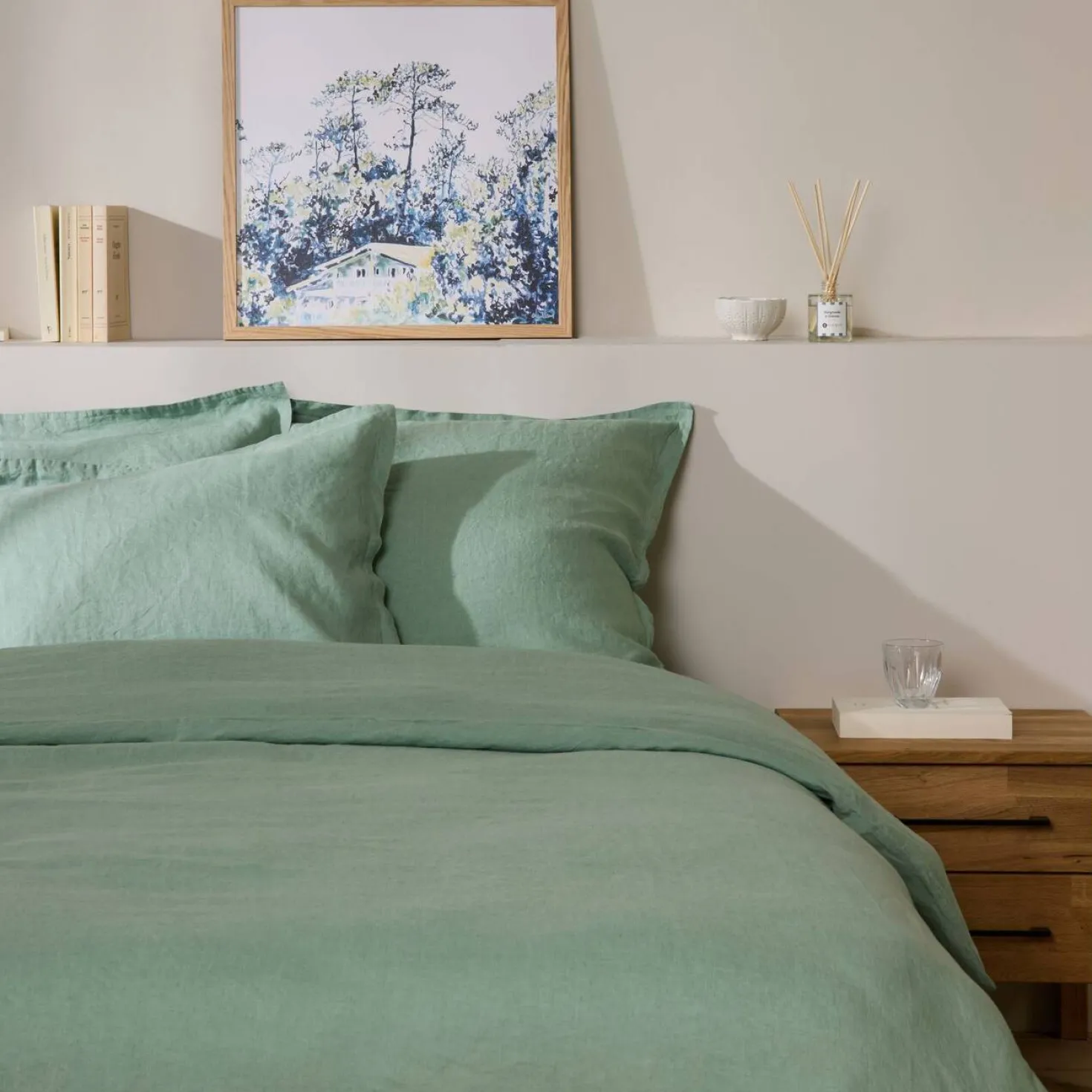 Housse de couette lin Jade