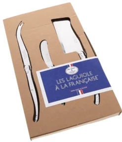 JEAN DUBOST Coffret de 3 couteaux à fromages Laguiole Inox
