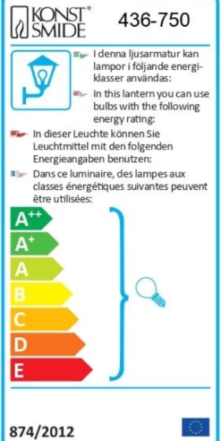 KONSTSMIDE Borne Lumineuse Benu en Aluminium