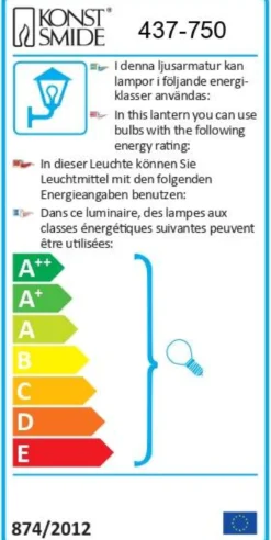 KONSTSMIDE Lampadaire Benu en Aluminium