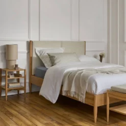 Lampe à poser tissu crème Sophie