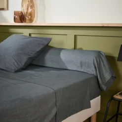 LASA HOME Drap plat coton flanelle Livia