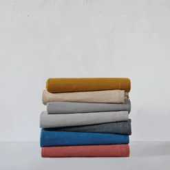 LASA HOME Drap plat coton flanelle Livia
