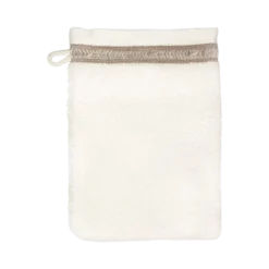 LASA HOME Lot de 2 gants de toilette coton Léontina, écorce