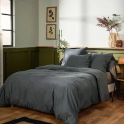 LASA HOME Taie de traversin coton flanelle Livia