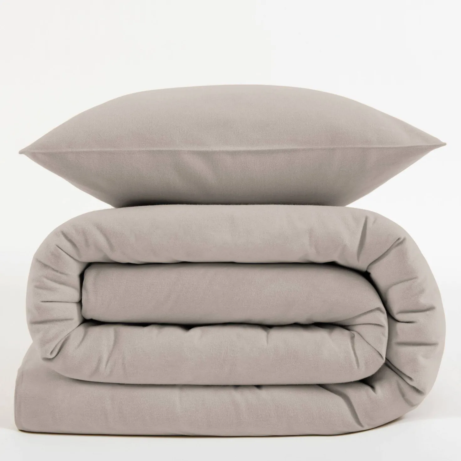 LASA HOME Taie d'oreiller coton flanelle Livia