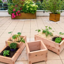 LE CARRE FANTASTIK Carré potager en bois 45x45cm, Little