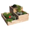LE CARRE FANTASTIK Carré potager en bois 3 bacs et 3 niveaux, Effet Graphik Junior