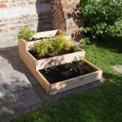 LE CARRE FANTASTIK Carré potager en bois 3 bacs et 3 niveaux, Big Triptik