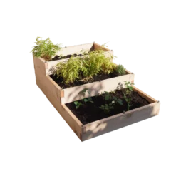 LE CARRE FANTASTIK Carré potager en bois 3 bacs et 3 niveaux, Big Triptik