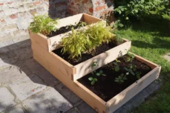 LE CARRE FANTASTIK Carré potager en bois 3 bacs et 3 niveaux, Big Triptik