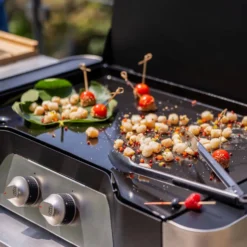 LE MARQUIER Plancha avec meuble Exclusive Gaz 375 Duo Edition meuble et couvercle