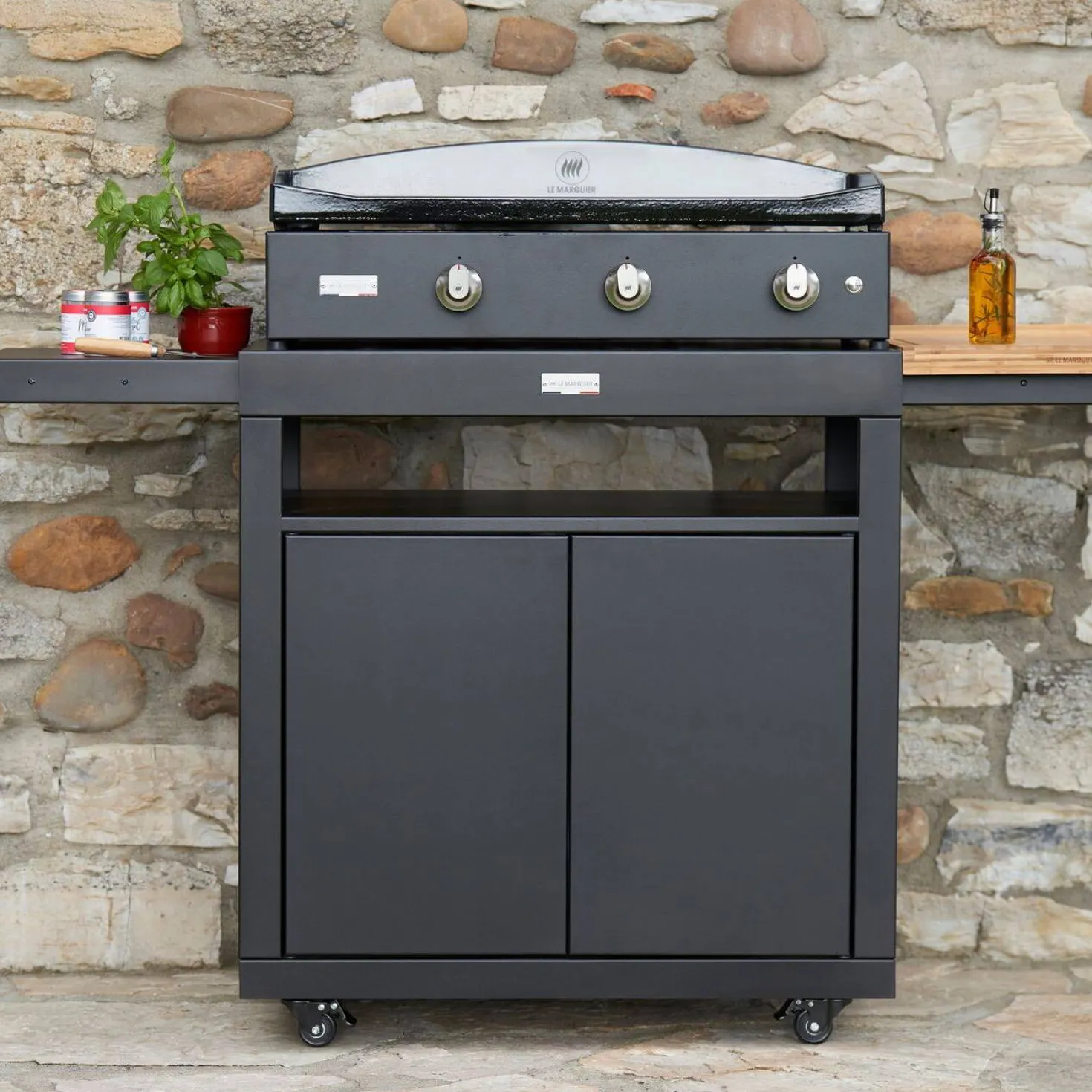 LE MARQUIER Plancha et desserte Pure Gaz 260 Edition