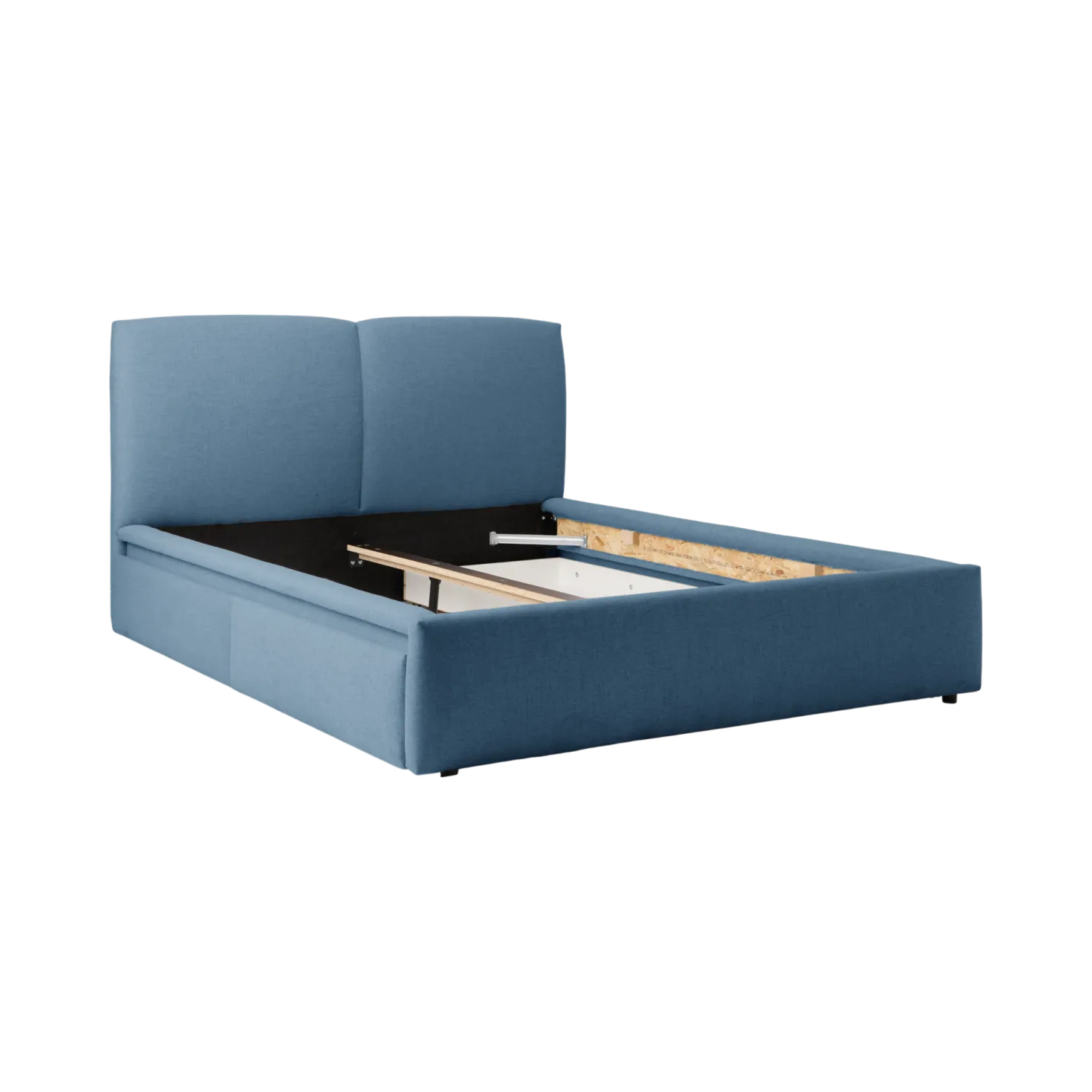 Lit avec tiroir de rangement tissu Perline