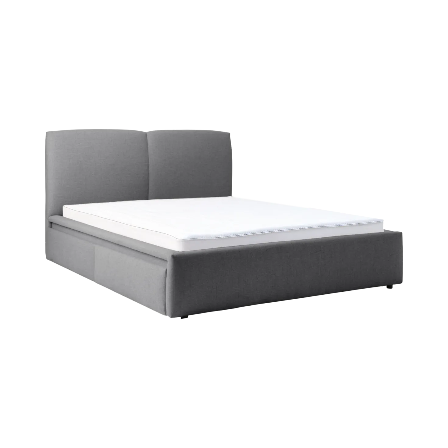 Lit avec tiroir de rangement tissu Perline