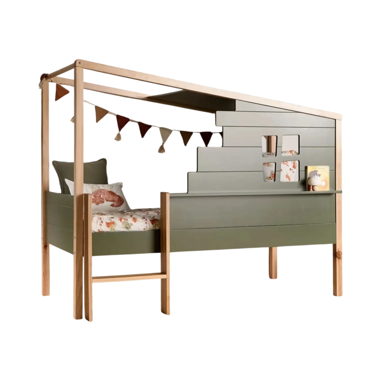Lit cabane en bois Sylven
