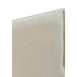 Lit coffre décor bois avec tête de lit tissu Géorgia