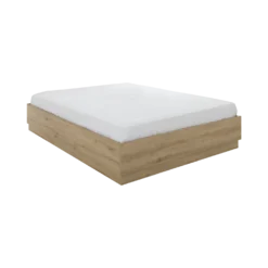 Lit coffre décor bois Gaston