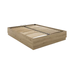 Lit coffre décor bois Gaston