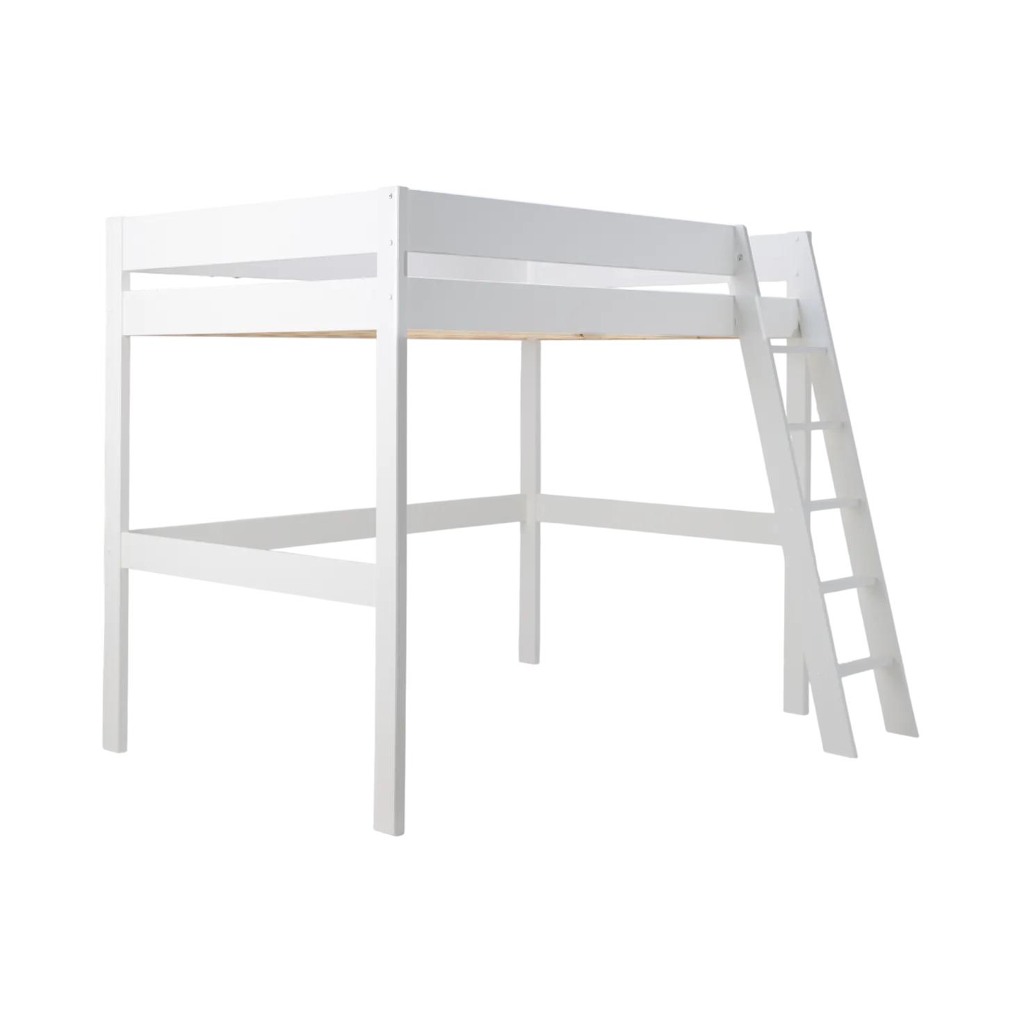Lit mezzanine 140 x 190 cm bois massif avec bureau en option Timon