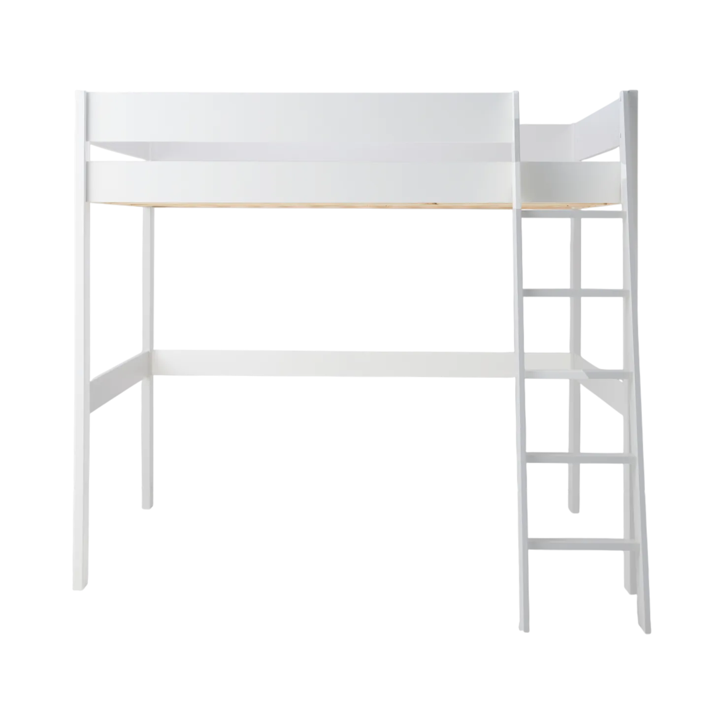 Lit mezzanine 140 x 190 cm bois massif avec bureau en option Timon