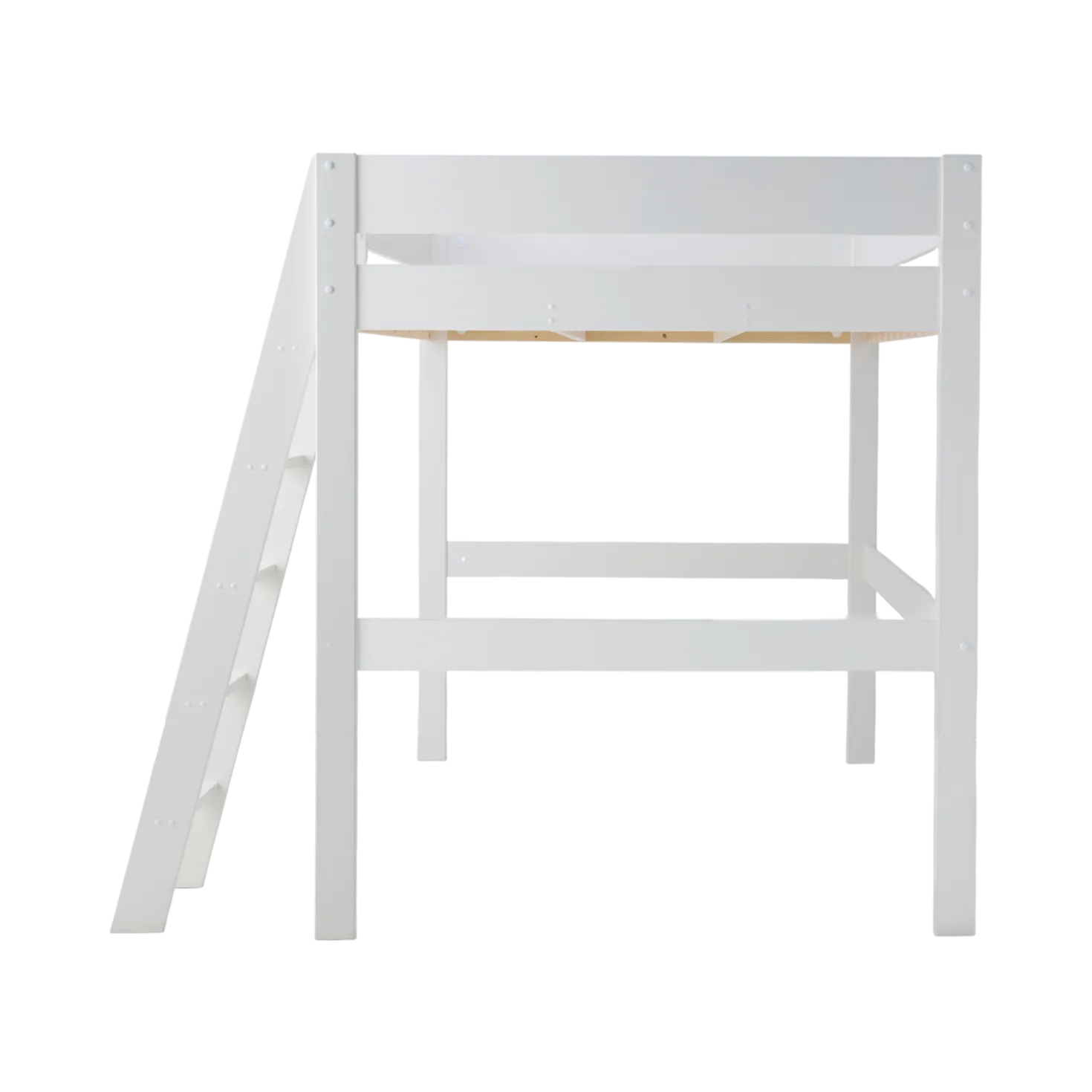 Lit mezzanine 140 x 190 cm bois massif avec bureau en option Timon