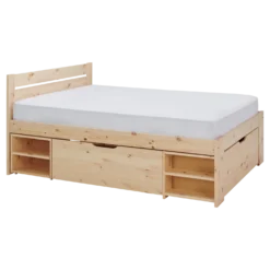 Lit rangement bois massif Tara