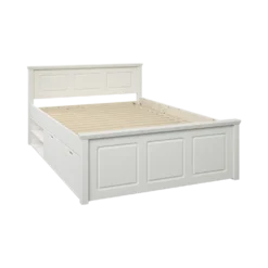 Lit rangement bois massif Thilia