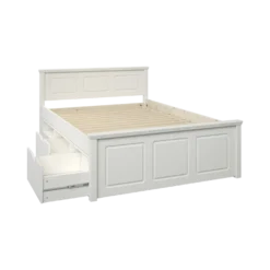 Lit rangement bois massif Thilia