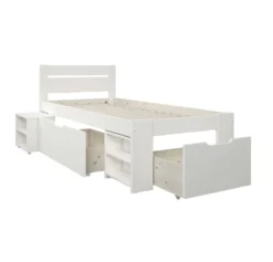 Lit rangement enfant bois massif Tara