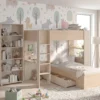Lits superposés réversibles avec tiroir de rangement Poppy