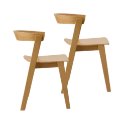 Lot de 2 chaises bois massif Teva