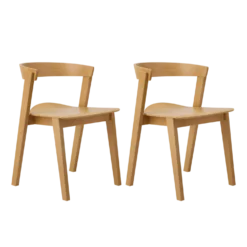 Lot de 2 chaises bois massif Teva