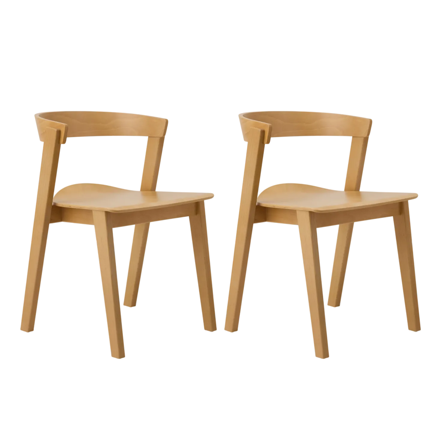 Lot de 2 chaises bois massif Teva