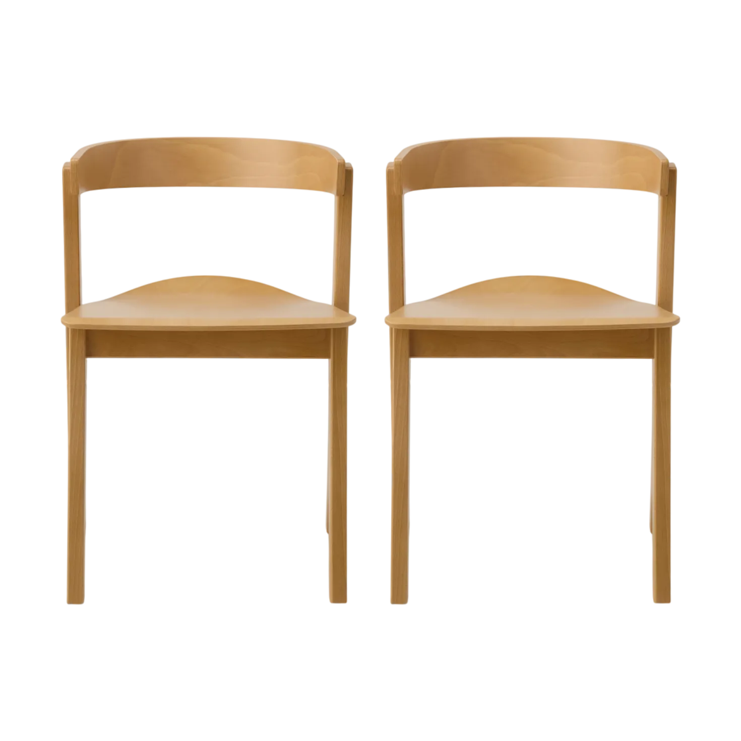 Lot de 2 chaises bois massif Teva