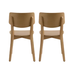 Lot de 2 chaises bois Suzanne