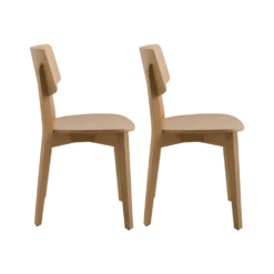 Lot de 2 chaises bois Suzanne