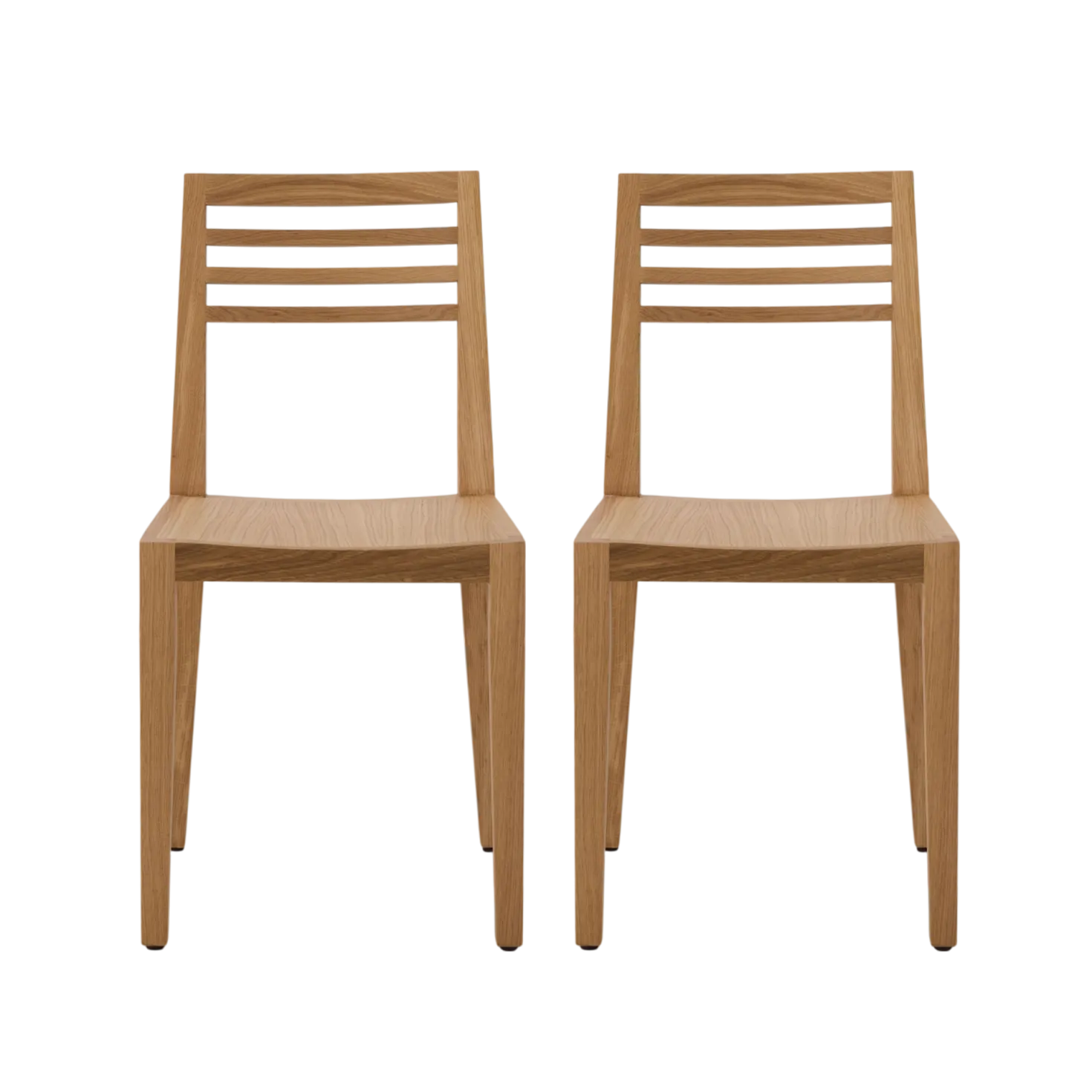 Lot de 2 chaises chêne massif Canelle