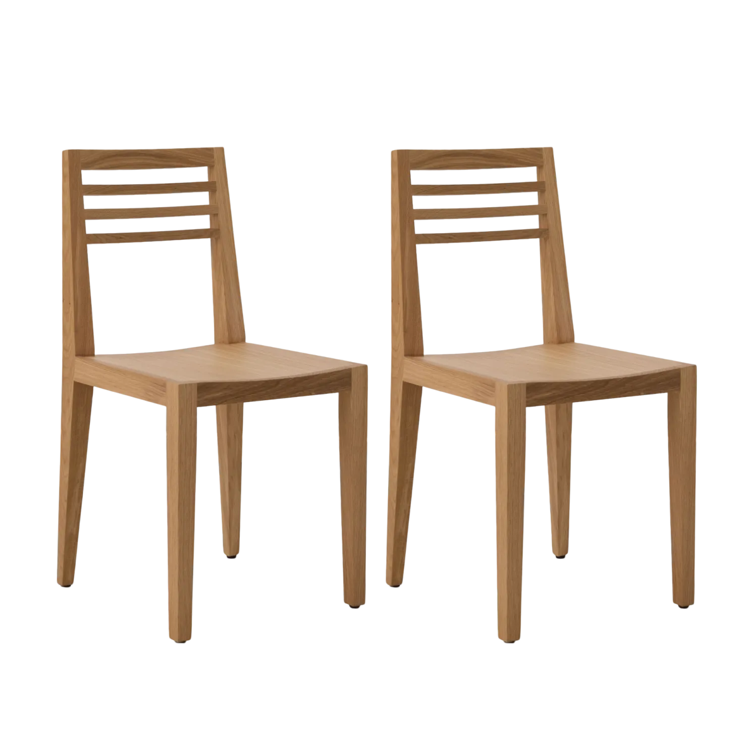 Lot de 2 chaises chêne massif Canelle