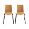 Lot de 2 chaises chêne Reda