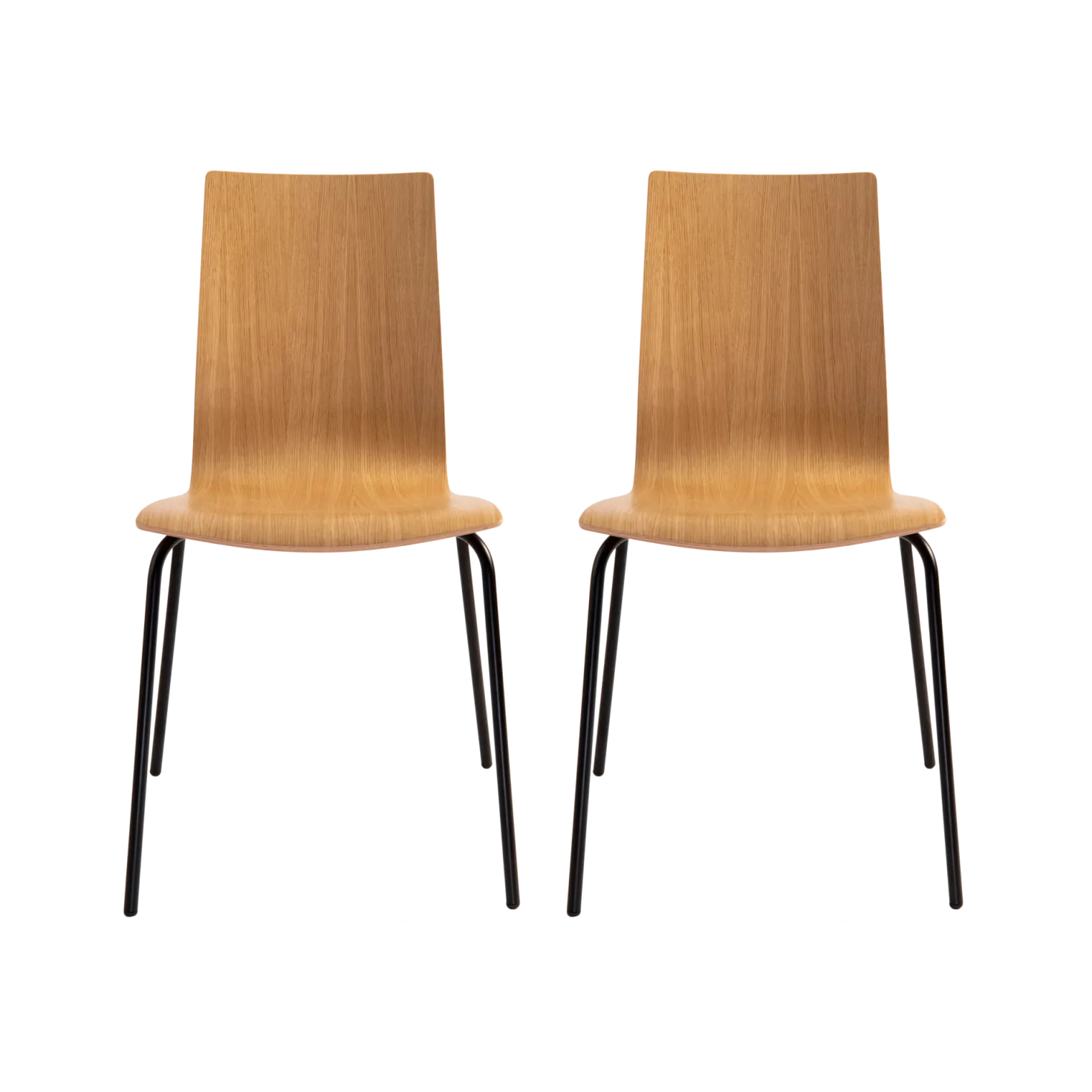 Lot de 2 chaises chêne Reda