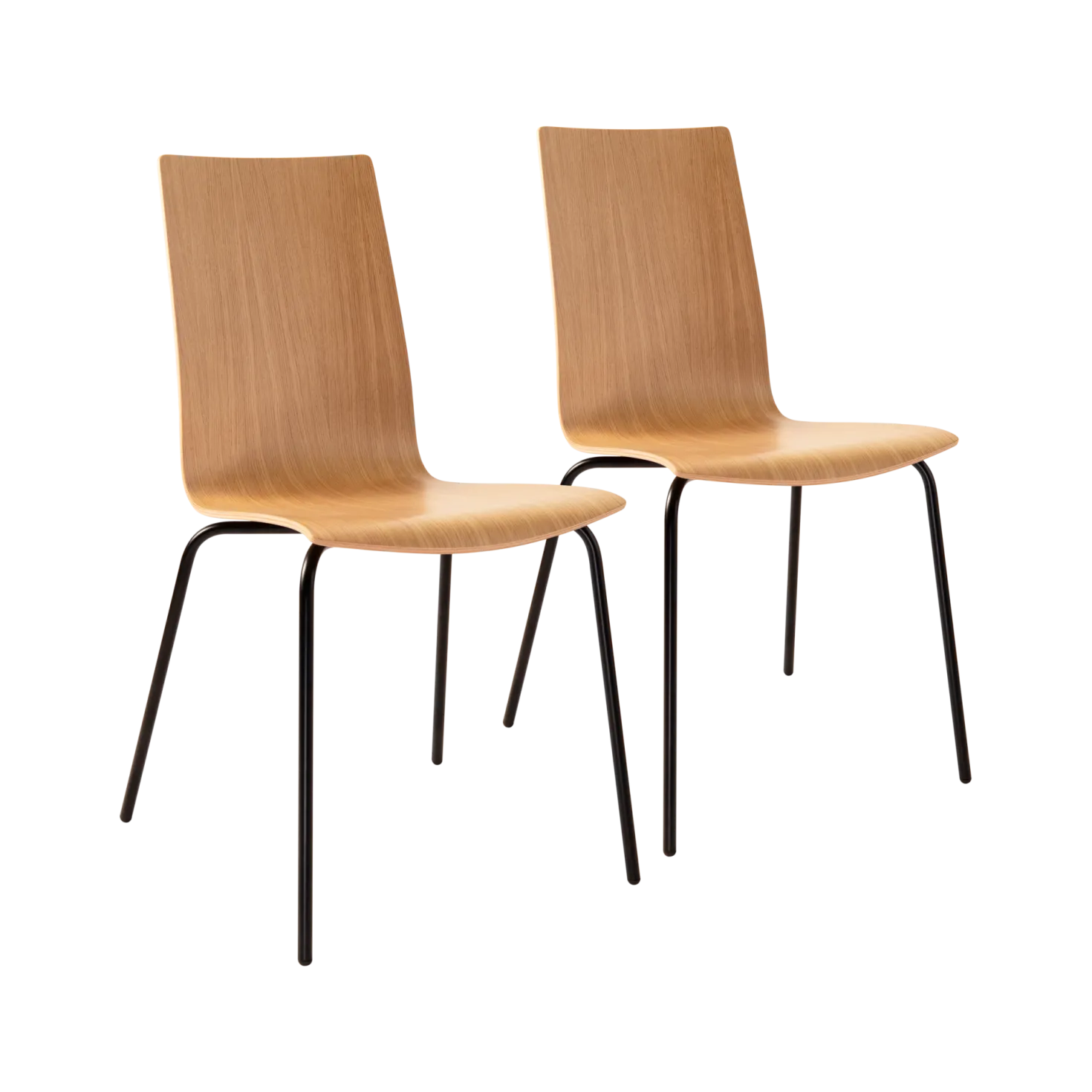 Lot de 2 chaises chêne Reda