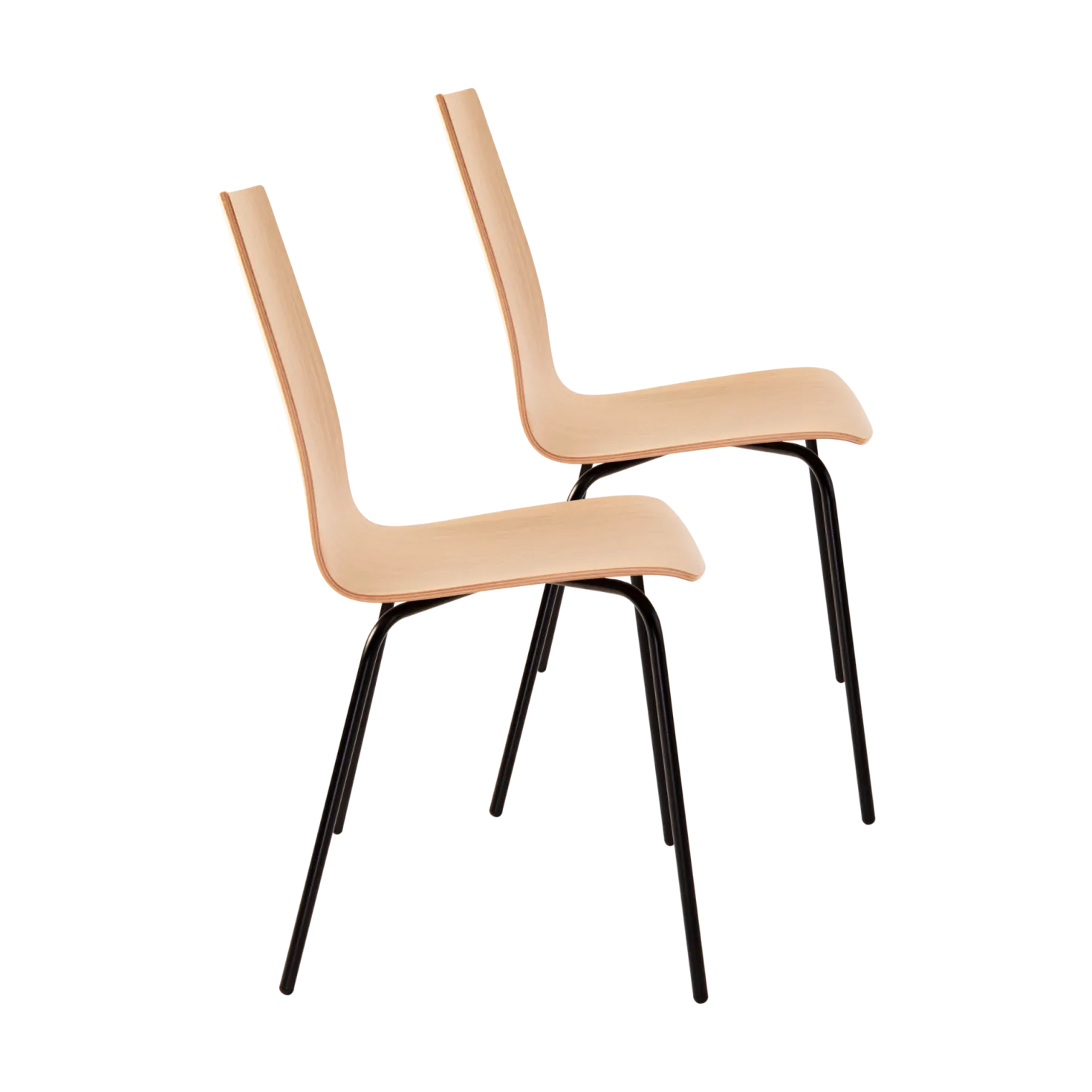Lot de 2 chaises chêne Reda