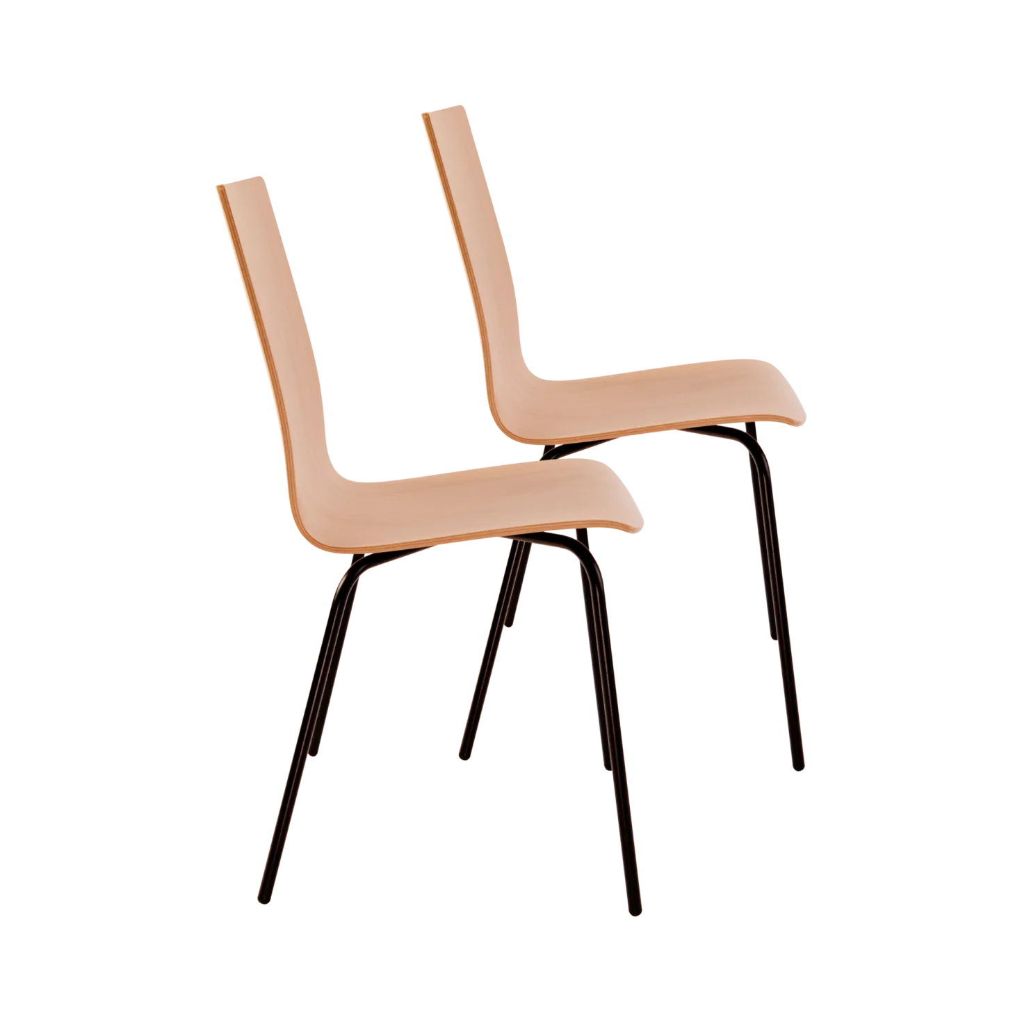 Lot de 2 chaises hêtre Reda
