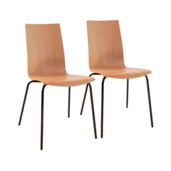 Lot de 2 chaises hêtre Reda
